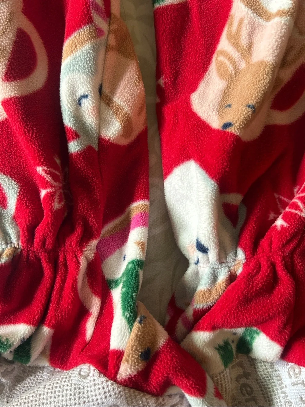 Carter's Red Holiday Fleece One-Piece Footed Pajamas with Mug & Bear Print